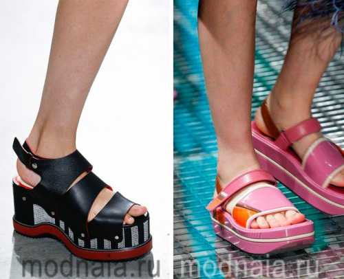 Модная женская обувь на платформе