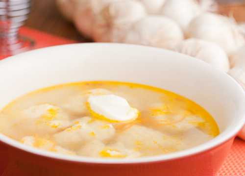 Пошаговый рецепт супа с галушками,  секреты
